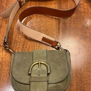 J Crew suede crossbody bag